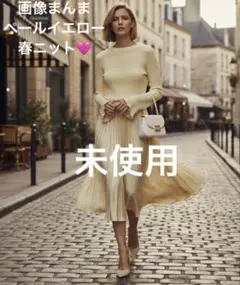 未使用綿100%敏感肌アースミュージック&エコロジー ニット 長袖 セーターM