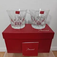 新品　Baccarat バカラ　クリスタルグラス2個セットロックグラスタンブラー