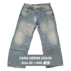 ​ZARA ザラ デニム パンツ USA36インチ（XL〜XXL相当）