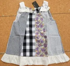 【新品未使用】RAG MART ノースリーブ130cm パッチワークのサムネイル
