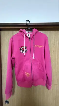 Ed Hardy ピンク パーカー M