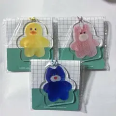 mojojojo アクリルキーホルダー　ねこ　うさぎ　ひよこ　３点セット