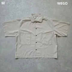 WEGO 半袖 五分袖シャツ ベージュ Mサイズのサムネイル
