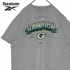 USA古着 リーボック NFL グリーンベイパッカーズTシャツ グレー XL