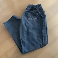 コムサイズム　刺繍ロゴ付きパンツ　グレー120サイズ