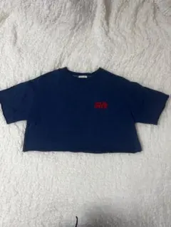 sevens COME ON OVER ロゴ ミニ丈 Tシャツ ネイビーのサムネイル