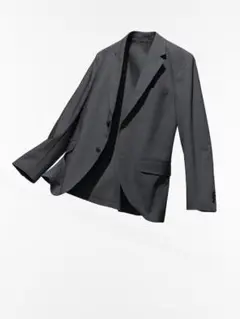 ユニクロ 感動ジャケット(ウールライク) セットアップ ダークグレー