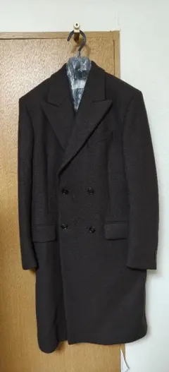 【ZARA ORIGIN】ダークブラウン ウール ダブルブレスト コート