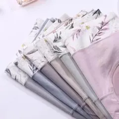 新品Mサイズ花柄 レディースショーツ高通気性と伸縮性 深ばき4枚セット