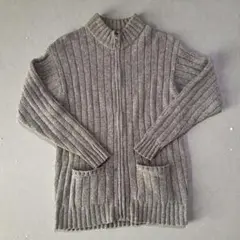 【美品】90s 紺タグ オールドユニクロ フルジップアップセーター XL ニット