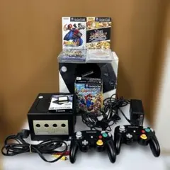 【すぐ遊べる】ゲームキューブ本体黒 コントローラー2個 マリオパーティ7等