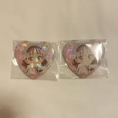 多聞くん今どっち！？ 木下うたげ ホログラム ハート缶バッジ 2個