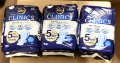 エリスCLINICS クリニクス10枚入り　３袋セット　生理用ナプキン(夜用)のサムネイル