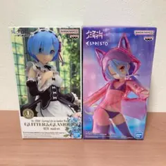 リゼロ レム メイド服ノーゲーム・ノーライフ 白 フィギュア セット