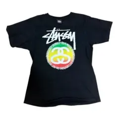 STUSSY 両面プリントTシャツ 黒 USA製 M ラスタ クラウン a2 - メルカリ