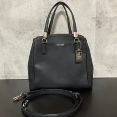 COACH コーチ ハンドバック 2way レザー ブラック ビジネス お仕事
