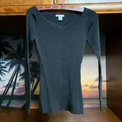 H&M カットソー　黒