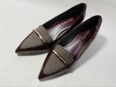 SH76◆新品◆Le Talon 5cmポインテッドローファーパンプス 23.5