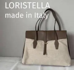 〔美品〕 LORISTELLA ロリステッラ レザー キャンバス トートバッグ