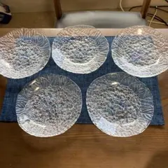 クリア皿 5枚セット 約20cm