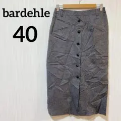 bardehle【40】グレー タイトスカート ペンシルスカート ロング ボタン
