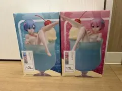 リゼロ レム&ラム ラウンドワン限定プライズフィギュア クリームソーダ セット