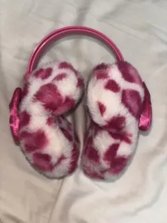ディズニー ヒョウ柄 イヤーマフ ピンク