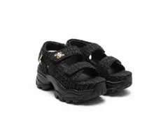 【新品未使用】RANDA ランダ ツイード 厚底サンダル Mサイズ ブラック