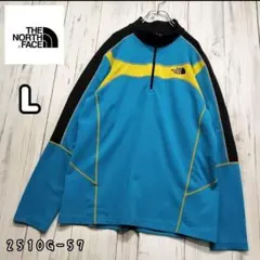✩ノースフェイス✩ハーフジップ　長袖ストレッチシャツ　レディースL　ブルー系