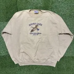 Hanes ベージュ クルーネック スウェット90年代のサムネイル