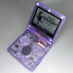 ゲームボーイアドバンスSP クリアパープル IPS液晶 USB-C充電