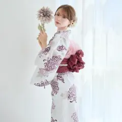 二部式浴衣 セパレート浴衣 3点set えんじ色の菊散らし Y5-18-2 二部式浴衣 セパレート浴衣 3点set えんじ色の菊散らし Y5-18-2 - メルカリ