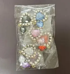 デコパーツ ハート チャーム 6点セット