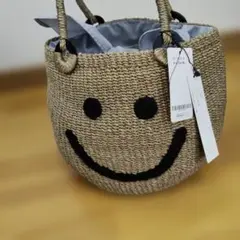 新品　a-jolie アジョリー かごバッグ スマイル ニコちゃんのサムネイル