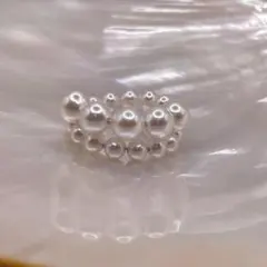 あこや真珠　淡水真珠のコンビネーションリング　2way