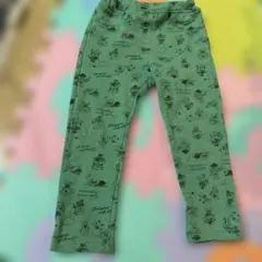 アンパンマン プリント 緑色 ロングパンツ　100