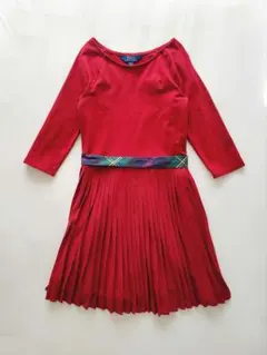 【美品】ラルフローレン　プリーツスカート ワンピース　M(8-10)　140cm