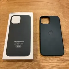 iphone13mini 13ミニ純正レザーケースグリーンのサムネイル