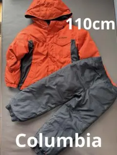 コロンビア リバーシブル スノーウェア キッズ スキー スノボ 110cm 橙