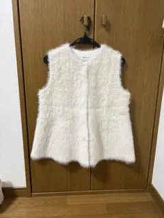 TOMORROWLAND Ballsey フェザー ヤーン ペプラムベスト