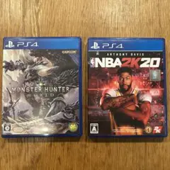 PS4 ゲームソフト　モンスターハンター　NBA 2K20