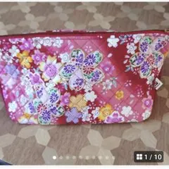 【新品未使用】ポーチ　和柄　花柄　ハンドメイド