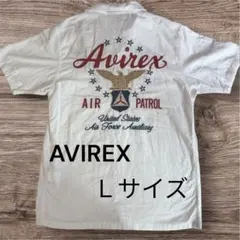 極美品✨AVIREX 刺繍ロゴ 半袖シャツ L 麻混 ミリタリーのサムネイル