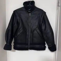 SLYレザー ボア襟 ムートンコート アウター ジャケット