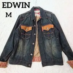 な*は様 希少美品 EDWIN エドウィン ウエスタン デニムジャケット 古着