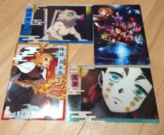 ☆鬼滅の刃クリアビジュアルポスター☆4枚セット