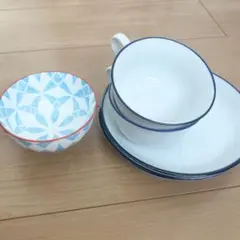 francfranc プレート・茶碗・スープカップ 5点セット