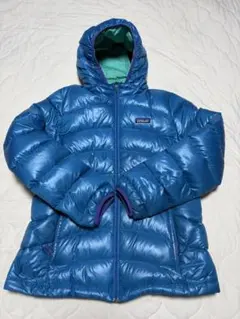 patagonia ダウンコート 青色 girl’s XXL（16-18）