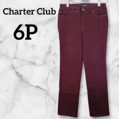 Charter Club 【6P 】ストレートパンツ バーガンディ レディース