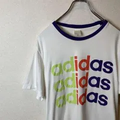 adidas Tシャツ ロゴデザイン ホワイト Lのサムネイル